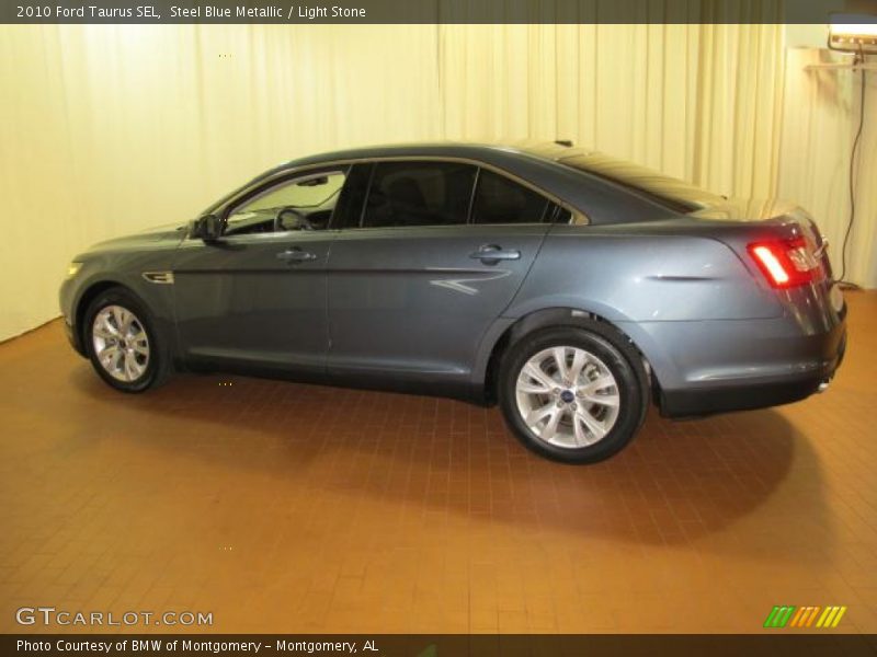 Steel Blue Metallic / Light Stone 2010 Ford Taurus SEL