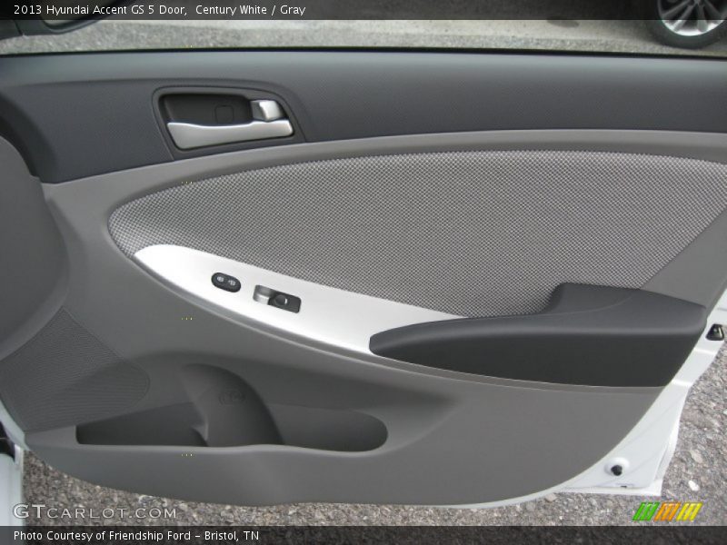 Century White / Gray 2013 Hyundai Accent GS 5 Door