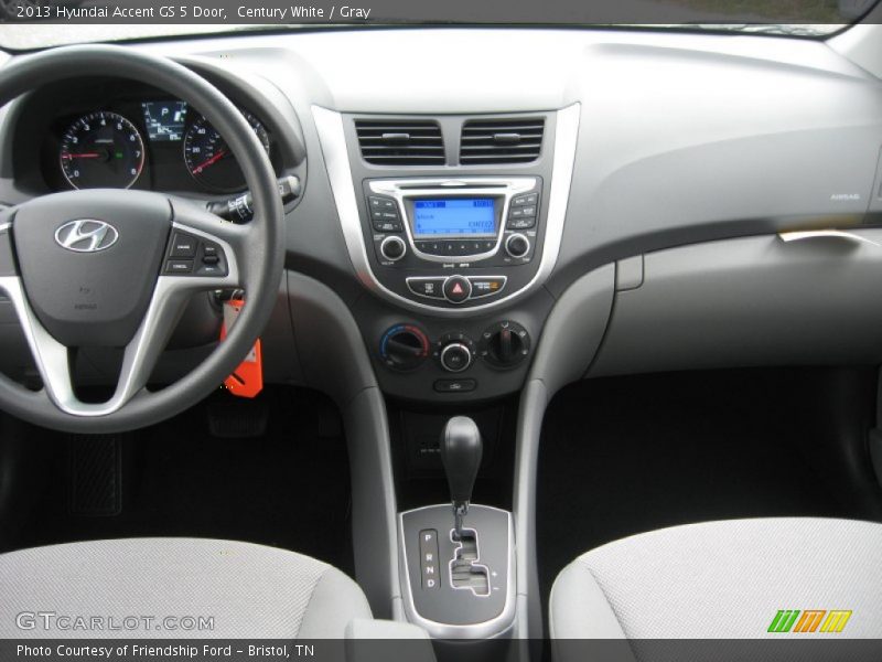 Century White / Gray 2013 Hyundai Accent GS 5 Door