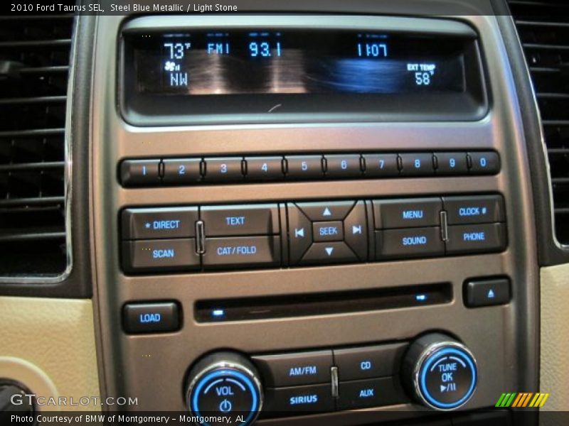 Steel Blue Metallic / Light Stone 2010 Ford Taurus SEL