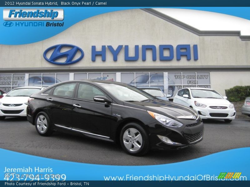 Black Onyx Pearl / Camel 2012 Hyundai Sonata Hybrid