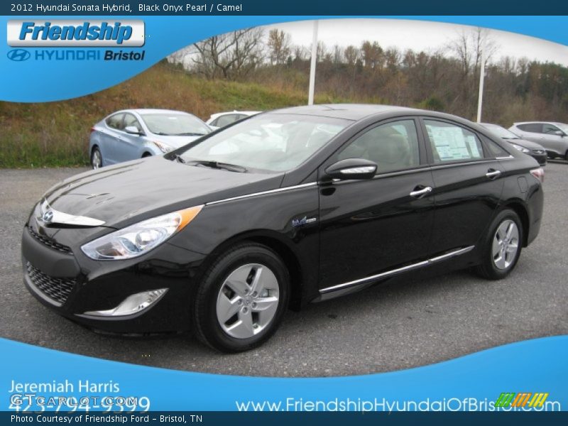 Black Onyx Pearl / Camel 2012 Hyundai Sonata Hybrid