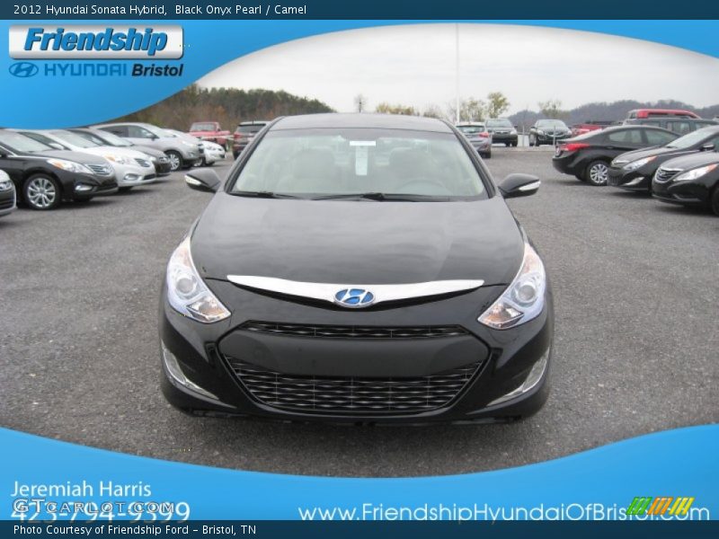 Black Onyx Pearl / Camel 2012 Hyundai Sonata Hybrid