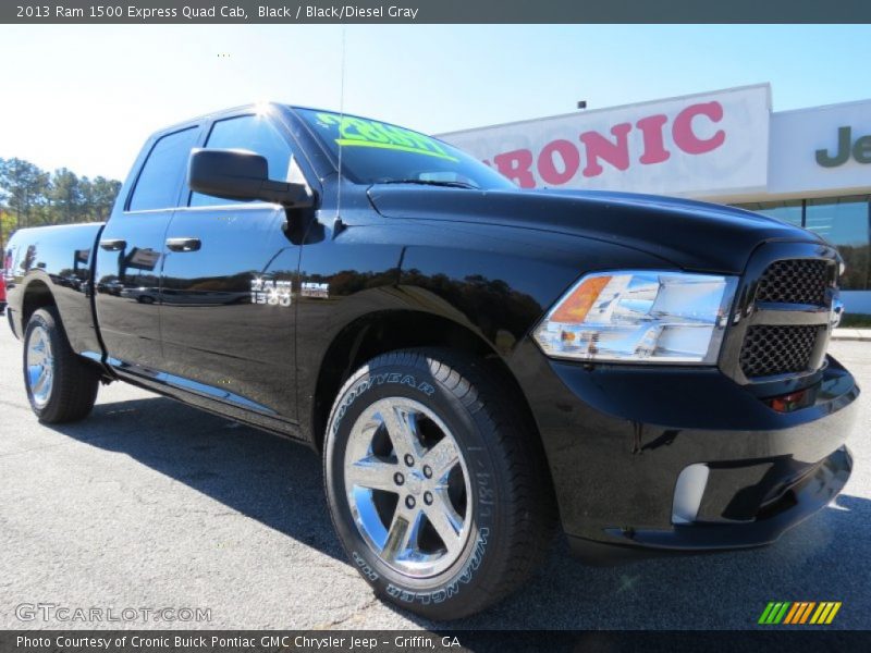 Black / Black/Diesel Gray 2013 Ram 1500 Express Quad Cab