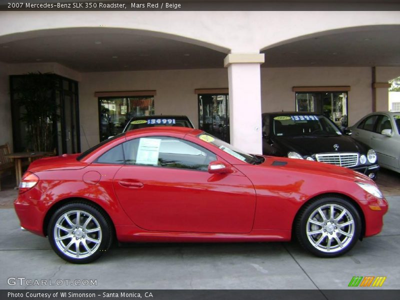Mars Red / Beige 2007 Mercedes-Benz SLK 350 Roadster