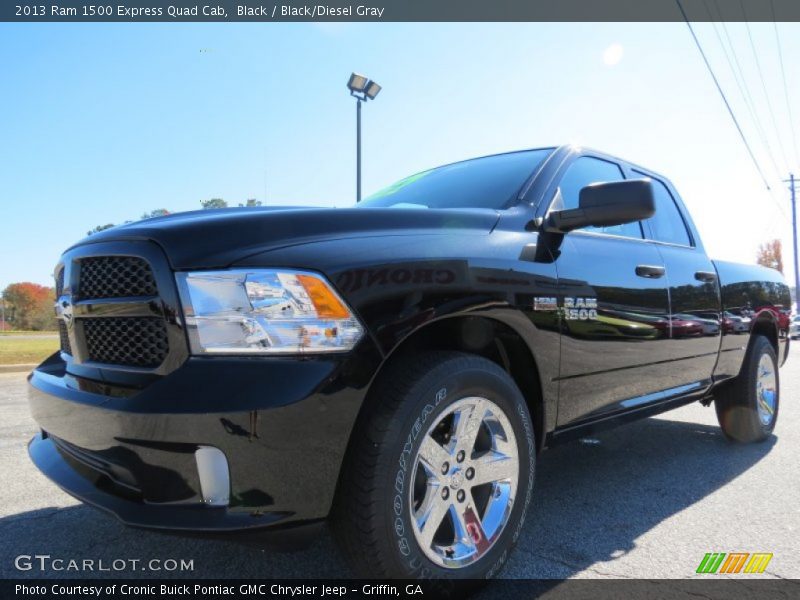 Black / Black/Diesel Gray 2013 Ram 1500 Express Quad Cab