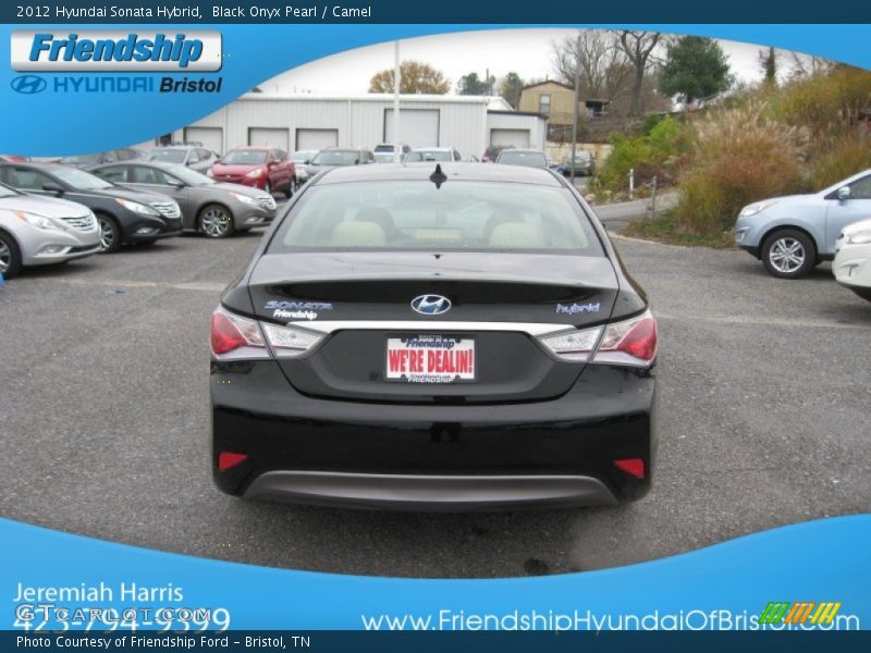 Black Onyx Pearl / Camel 2012 Hyundai Sonata Hybrid