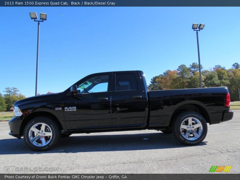 Black / Black/Diesel Gray 2013 Ram 1500 Express Quad Cab