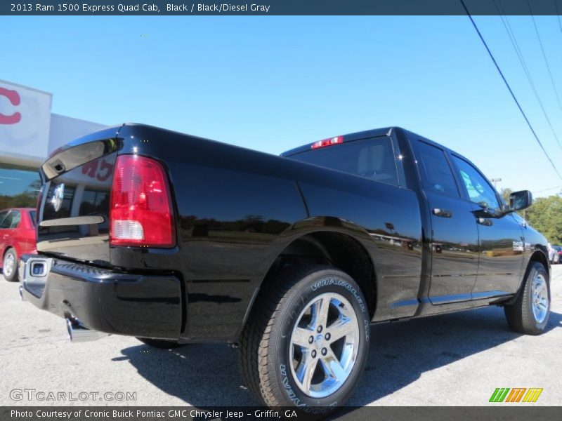Black / Black/Diesel Gray 2013 Ram 1500 Express Quad Cab
