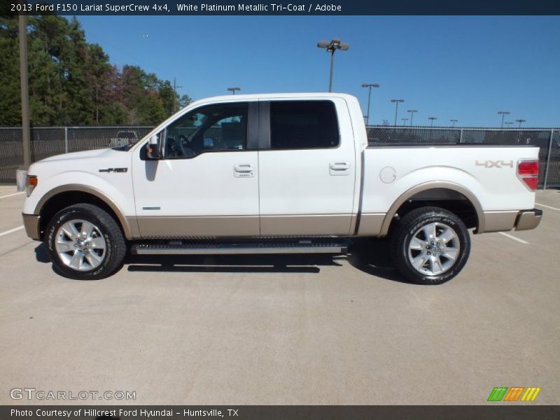 White Platinum Metallic Tri-Coat / Adobe 2013 Ford F150 Lariat SuperCrew 4x4