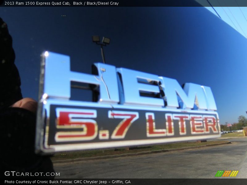 Black / Black/Diesel Gray 2013 Ram 1500 Express Quad Cab