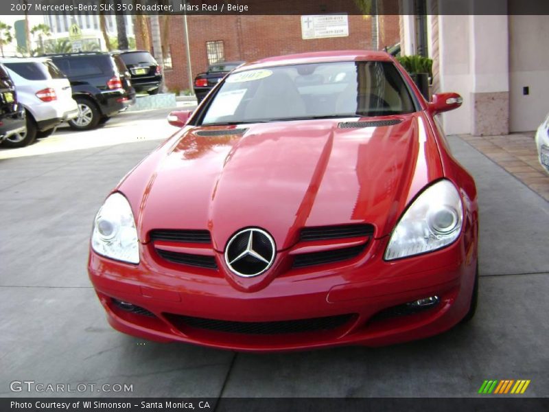 Mars Red / Beige 2007 Mercedes-Benz SLK 350 Roadster