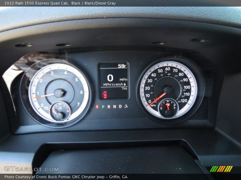 Black / Black/Diesel Gray 2013 Ram 1500 Express Quad Cab