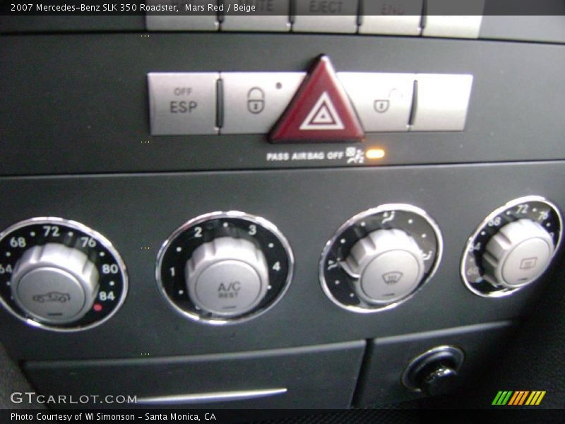 Mars Red / Beige 2007 Mercedes-Benz SLK 350 Roadster