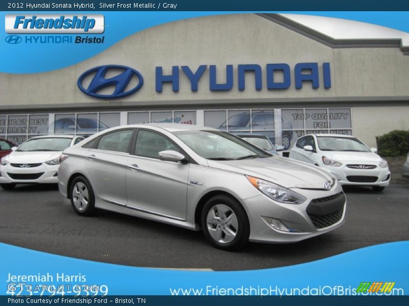 Silver Frost Metallic / Gray 2012 Hyundai Sonata Hybrid