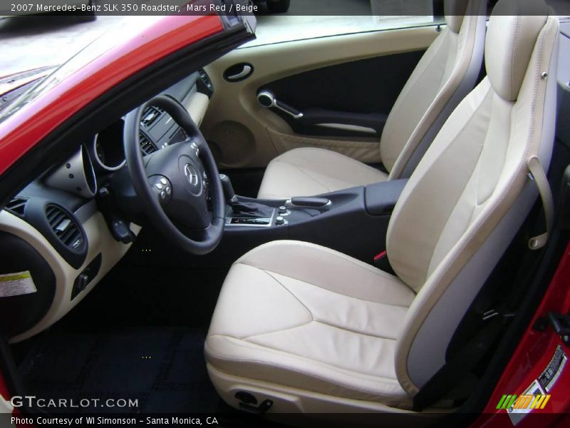 Mars Red / Beige 2007 Mercedes-Benz SLK 350 Roadster