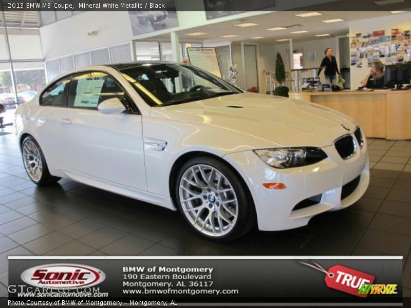 Mineral White Metallic / Black 2013 BMW M3 Coupe