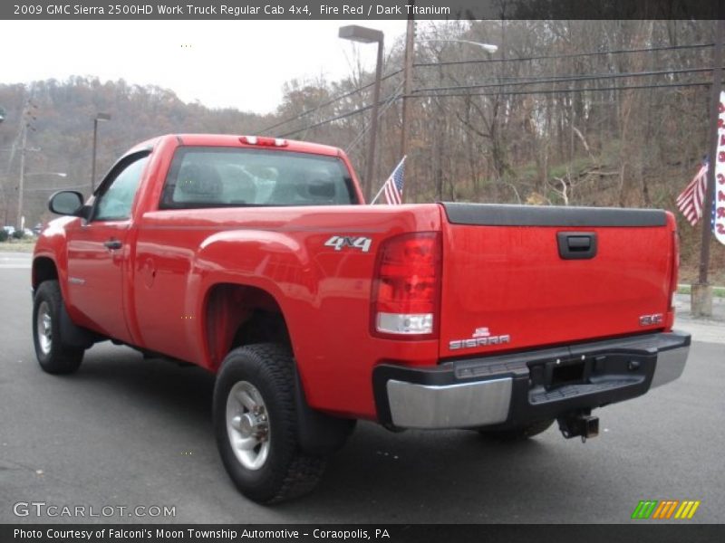 Fire Red / Dark Titanium 2009 GMC Sierra 2500HD Work Truck Regular Cab 4x4