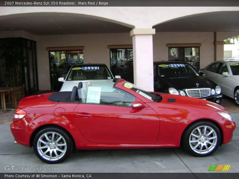 Mars Red / Beige 2007 Mercedes-Benz SLK 350 Roadster