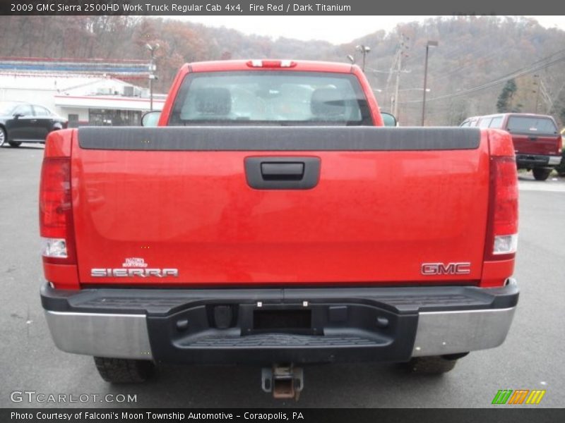 Fire Red / Dark Titanium 2009 GMC Sierra 2500HD Work Truck Regular Cab 4x4