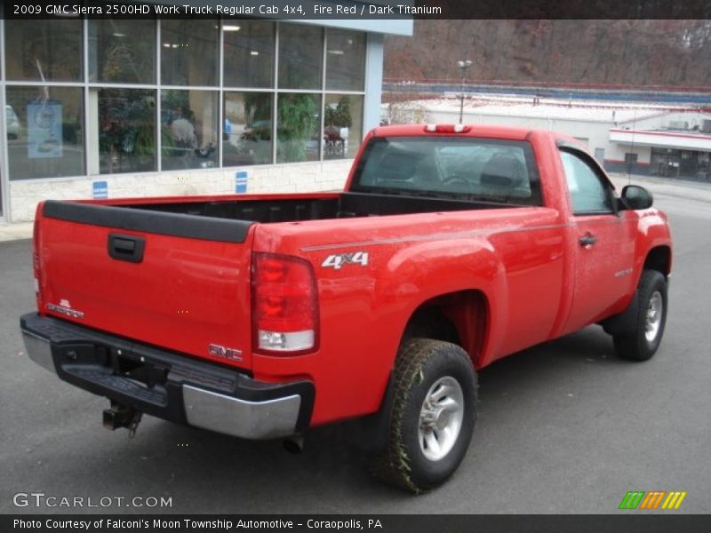 Fire Red / Dark Titanium 2009 GMC Sierra 2500HD Work Truck Regular Cab 4x4