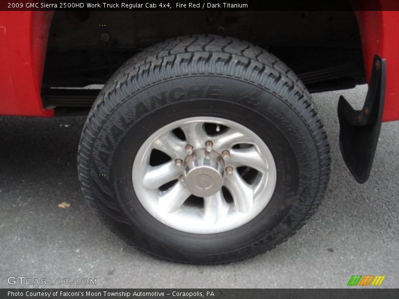 Fire Red / Dark Titanium 2009 GMC Sierra 2500HD Work Truck Regular Cab 4x4
