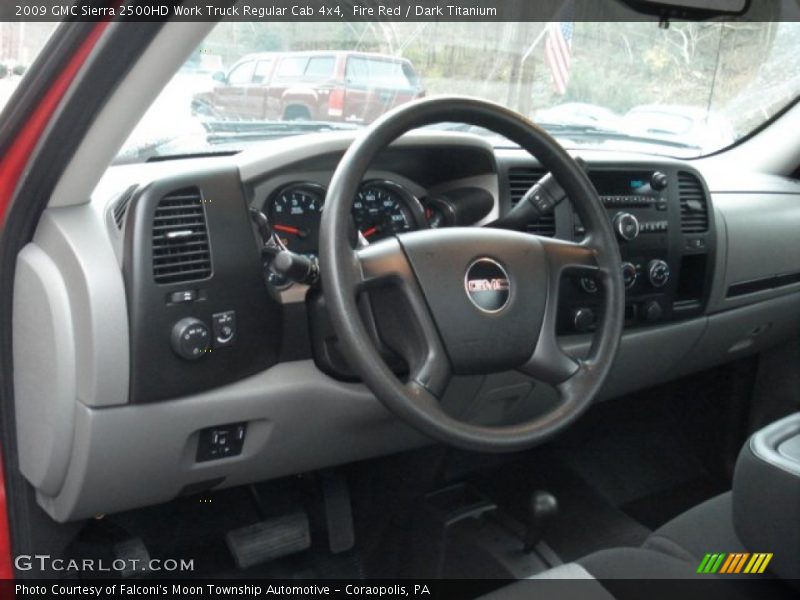 Fire Red / Dark Titanium 2009 GMC Sierra 2500HD Work Truck Regular Cab 4x4