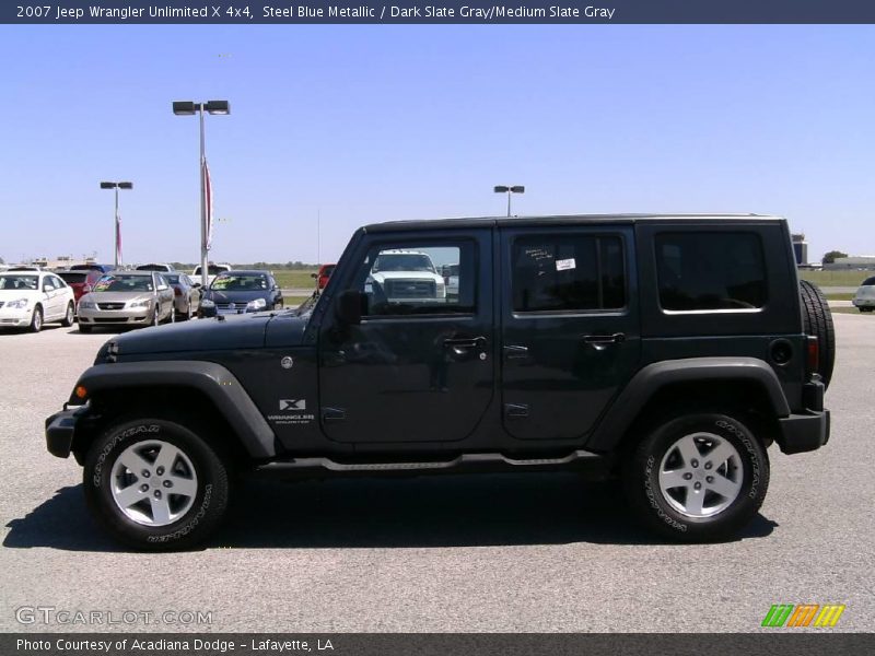 Steel Blue Metallic / Dark Slate Gray/Medium Slate Gray 2007 Jeep Wrangler Unlimited X 4x4