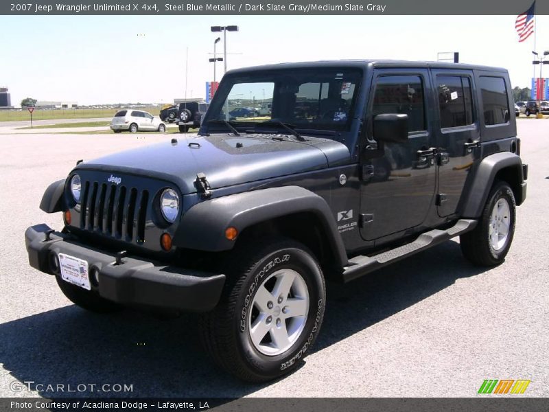 Steel Blue Metallic / Dark Slate Gray/Medium Slate Gray 2007 Jeep Wrangler Unlimited X 4x4