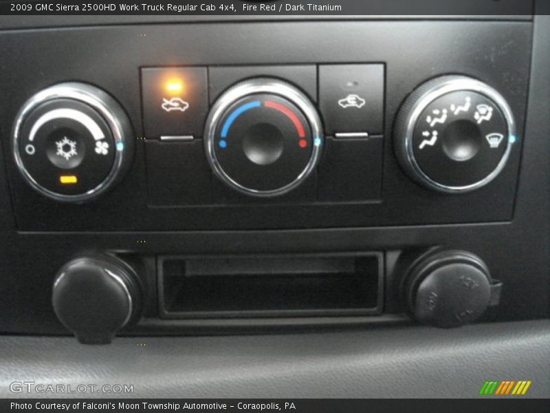 Fire Red / Dark Titanium 2009 GMC Sierra 2500HD Work Truck Regular Cab 4x4