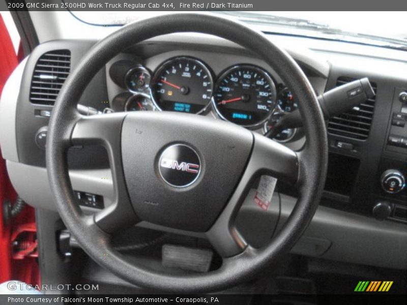 Fire Red / Dark Titanium 2009 GMC Sierra 2500HD Work Truck Regular Cab 4x4