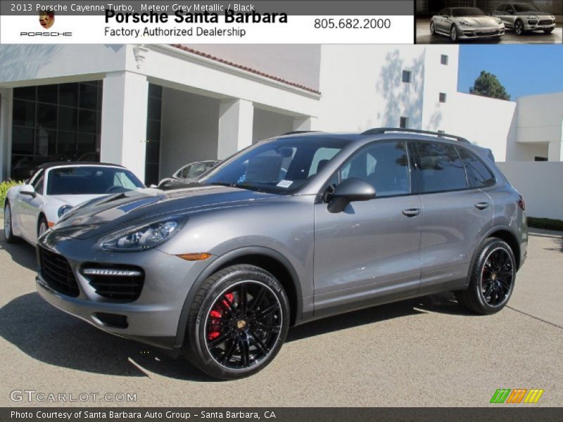 Meteor Grey Metallic / Black 2013 Porsche Cayenne Turbo