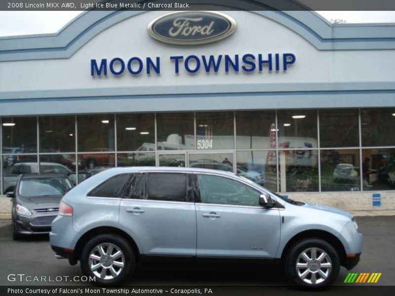 Light Ice Blue Metallic / Charcoal Black 2008 Lincoln MKX AWD