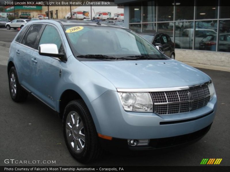 Light Ice Blue Metallic / Charcoal Black 2008 Lincoln MKX AWD