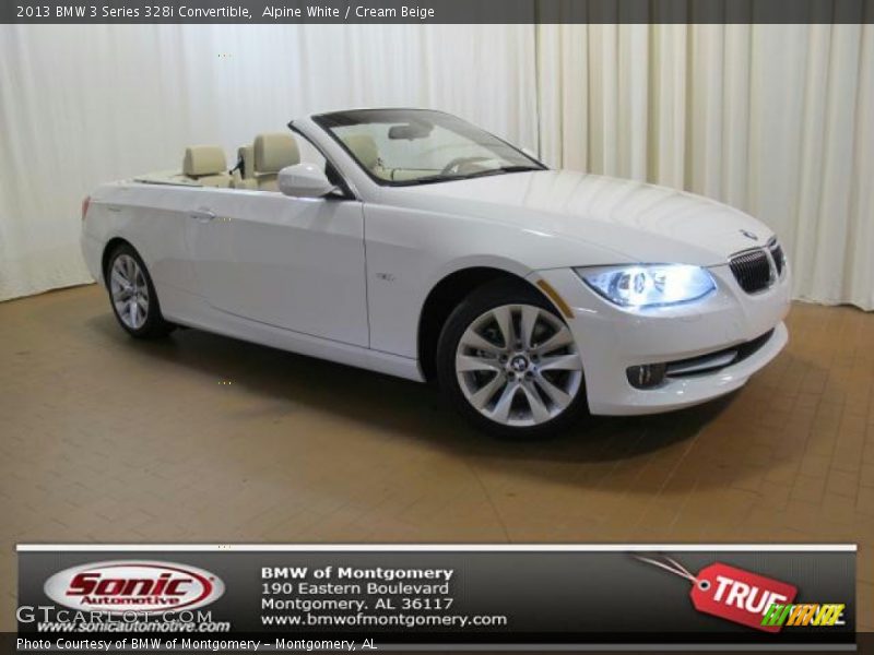 Alpine White / Cream Beige 2013 BMW 3 Series 328i Convertible