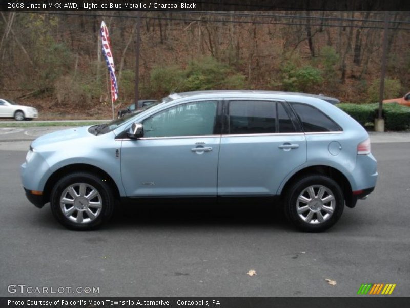 Light Ice Blue Metallic / Charcoal Black 2008 Lincoln MKX AWD