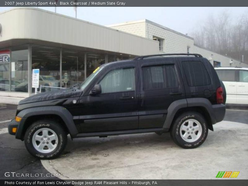 Black Clearcoat / Medium Slate Gray 2007 Jeep Liberty Sport 4x4