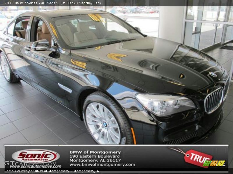 Jet Black / Saddle/Black 2013 BMW 7 Series 740i Sedan