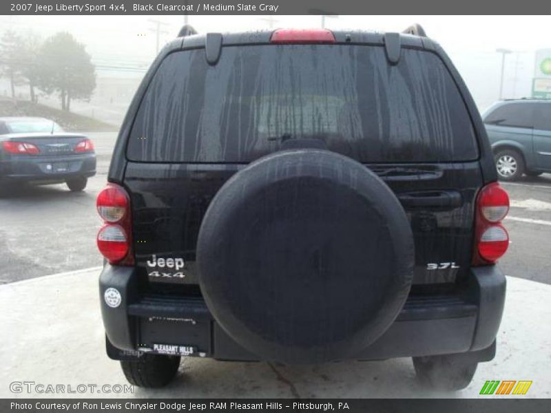 Black Clearcoat / Medium Slate Gray 2007 Jeep Liberty Sport 4x4