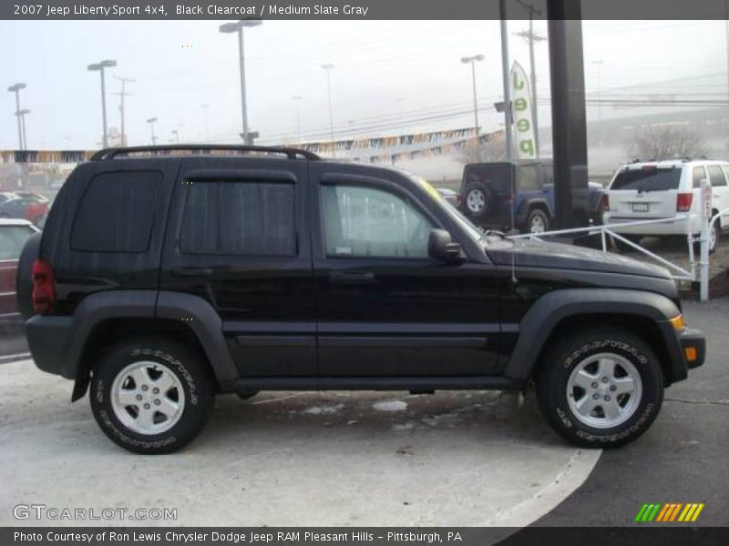 Black Clearcoat / Medium Slate Gray 2007 Jeep Liberty Sport 4x4