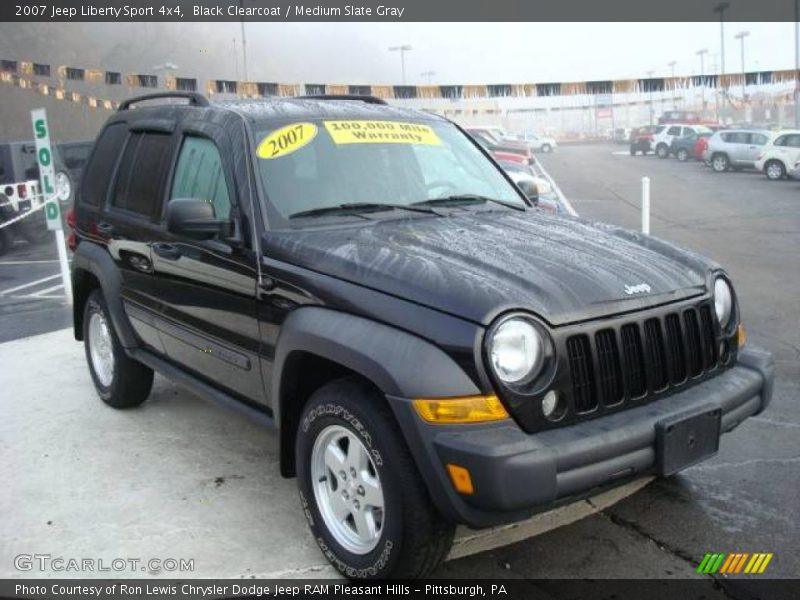 Black Clearcoat / Medium Slate Gray 2007 Jeep Liberty Sport 4x4