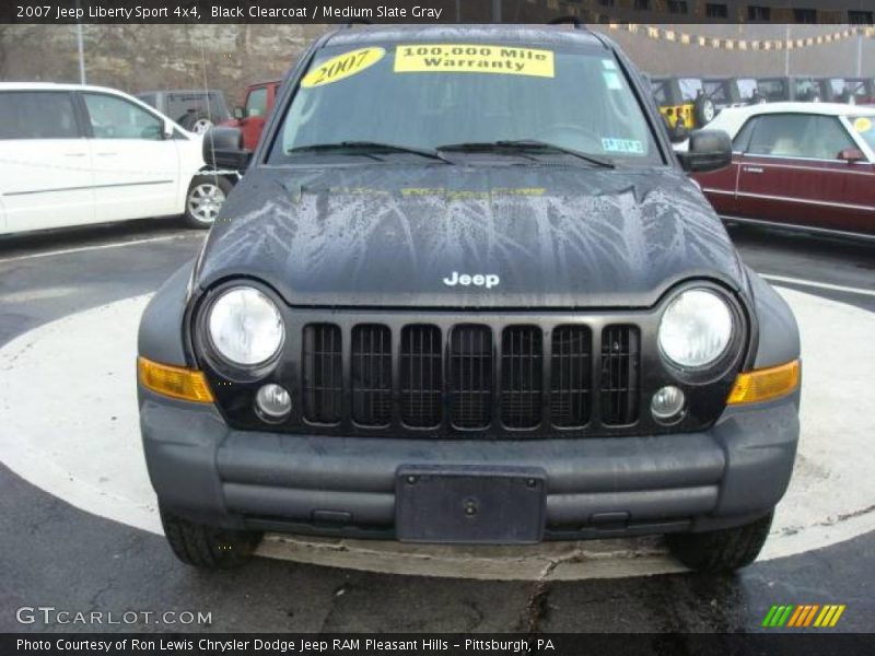 Black Clearcoat / Medium Slate Gray 2007 Jeep Liberty Sport 4x4