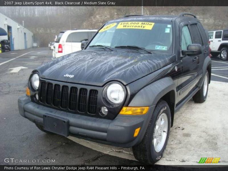 Black Clearcoat / Medium Slate Gray 2007 Jeep Liberty Sport 4x4