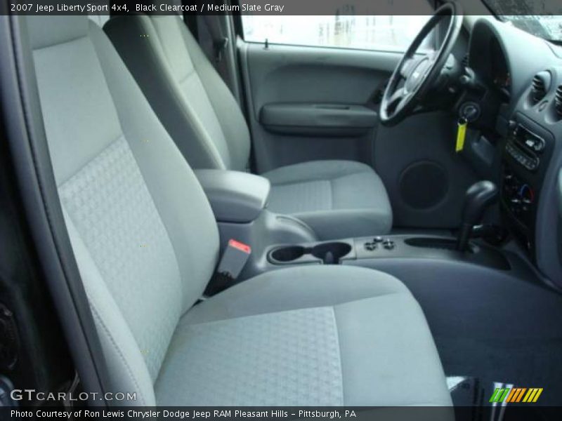 Black Clearcoat / Medium Slate Gray 2007 Jeep Liberty Sport 4x4