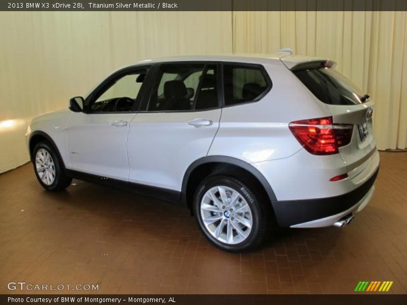Titanium Silver Metallic / Black 2013 BMW X3 xDrive 28i