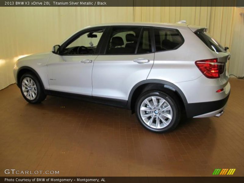 Titanium Silver Metallic / Black 2013 BMW X3 xDrive 28i