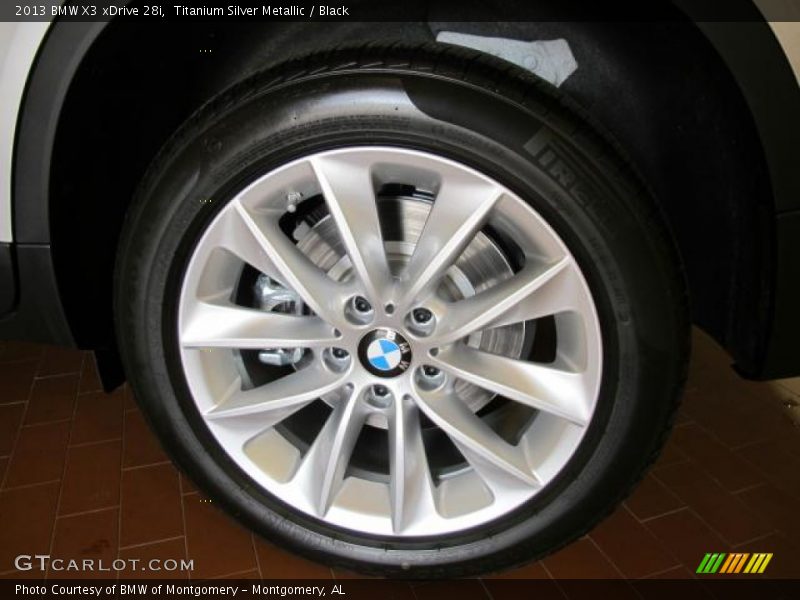 Titanium Silver Metallic / Black 2013 BMW X3 xDrive 28i