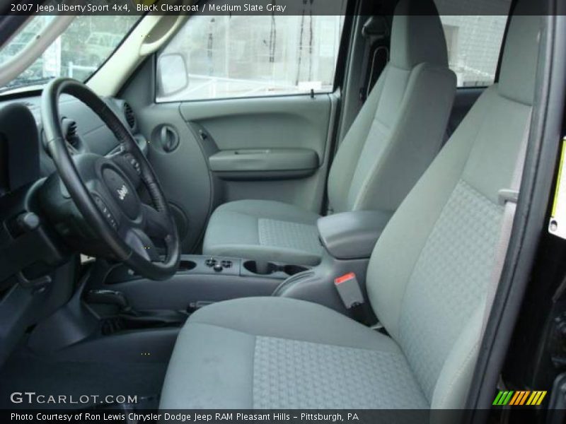 Black Clearcoat / Medium Slate Gray 2007 Jeep Liberty Sport 4x4