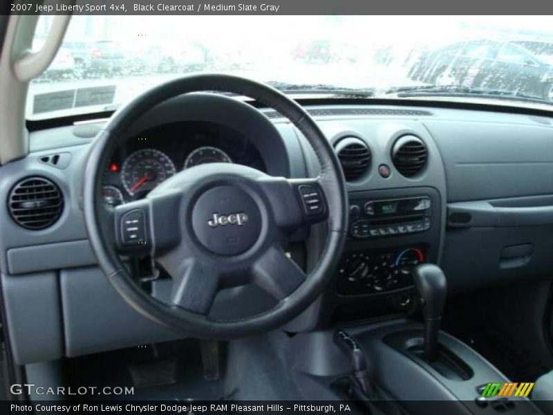 Black Clearcoat / Medium Slate Gray 2007 Jeep Liberty Sport 4x4