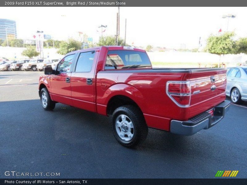 Bright Red / Stone/Medium Stone 2009 Ford F150 XLT SuperCrew